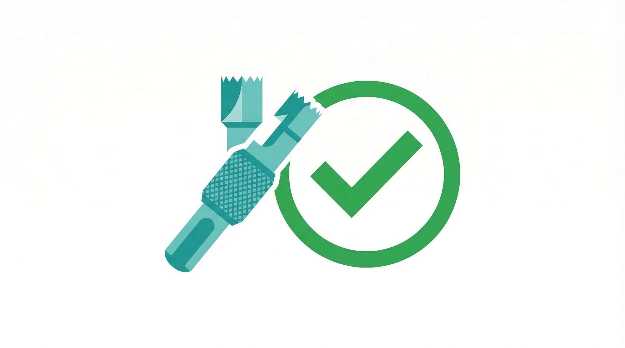 Precision trephine instrument with green checkmark, the Gips procedure, the recommended option