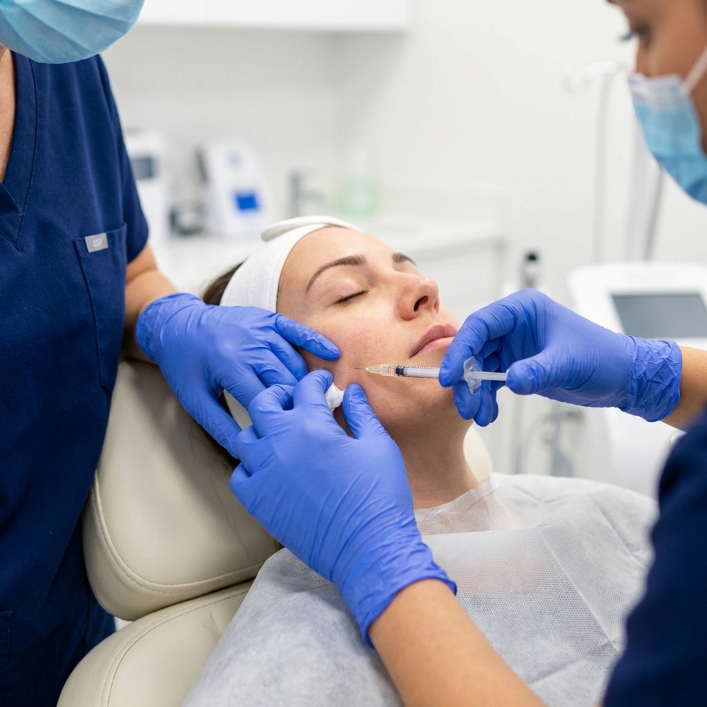 Facial injection procedure