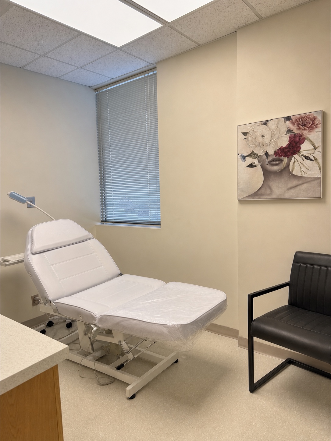 Treatment room at Dr. Roldan's Muskoka practice